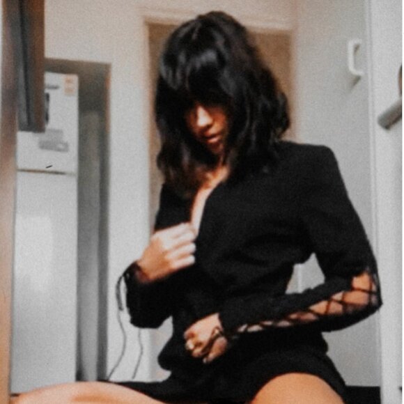 BOSKEMPER REVOLUTION BLAZER/MINI DRESS IN NOIR BLACK SIZE MEDIUM NWT - Picture 8 of 13